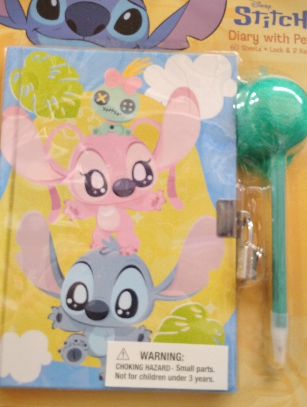 Kids' Disney Stitch Character Diary with Green Pen